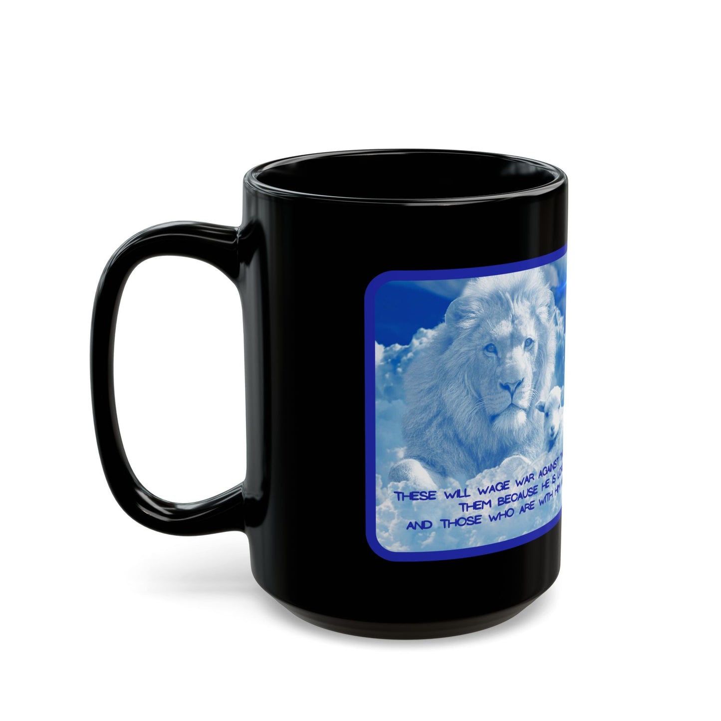 THE LION & THE LAMB Christian Ceramic Coffee Mug (11oz, 15oz)