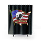 NEVER FORGOTTEN:  100% Polyester Patriotic Military Shower Curtain - FREE SHIPPING