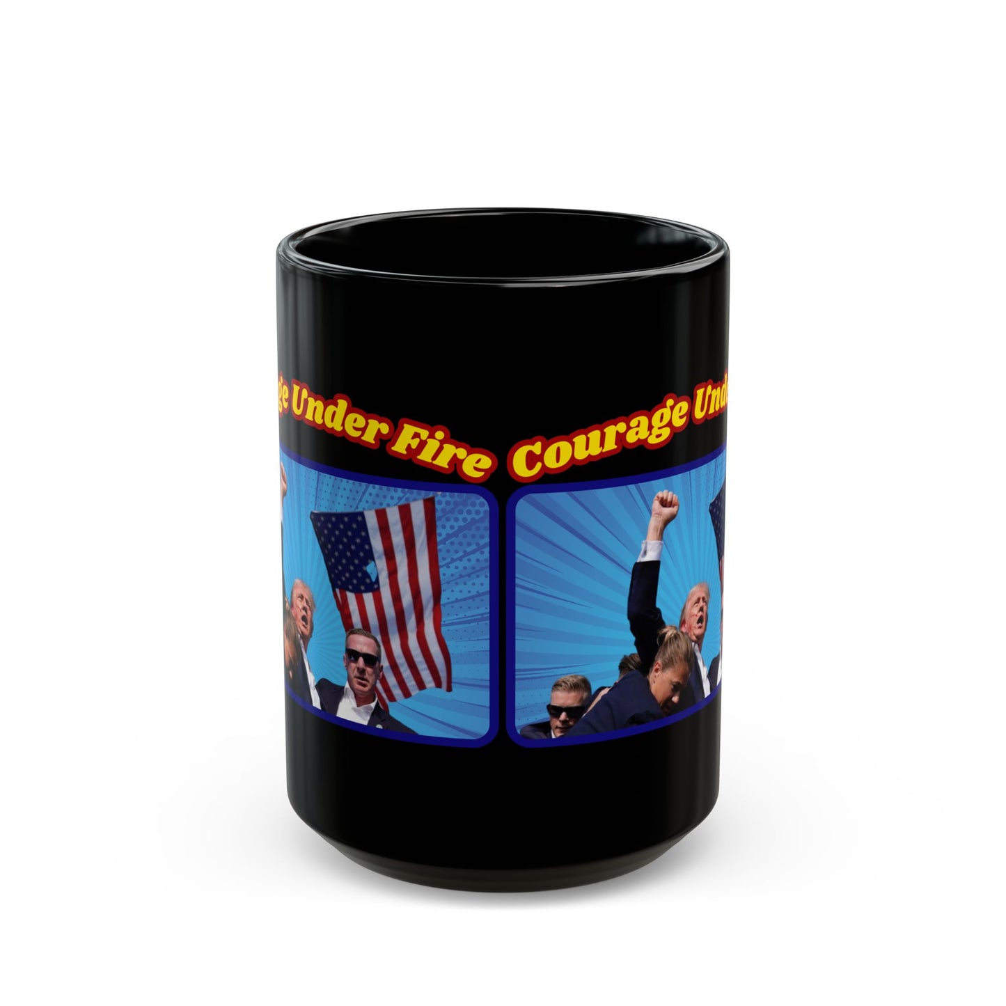 COURAGE UNDER FIRE - Trump Assassination Ceramic Coffee Mug (11oz, 15oz) - FREE SHIPPING