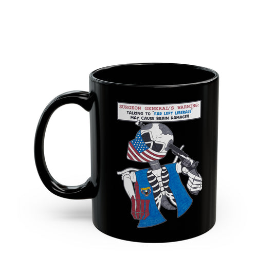 LIBERAL BRAIN DAMAGE Biker's Ceramic Coffee Mug (one 11oz mug)