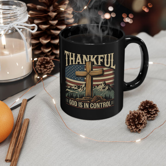 GOD IS IN CONTROL Patriotic Ceramic Coffee Mug (11oz, 15oz) - FREE SHIPPING