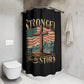 STRONGER THAN THE STORM:  100% Polyester Patriotic Christian Shower Curtain - FREE SHIPPING