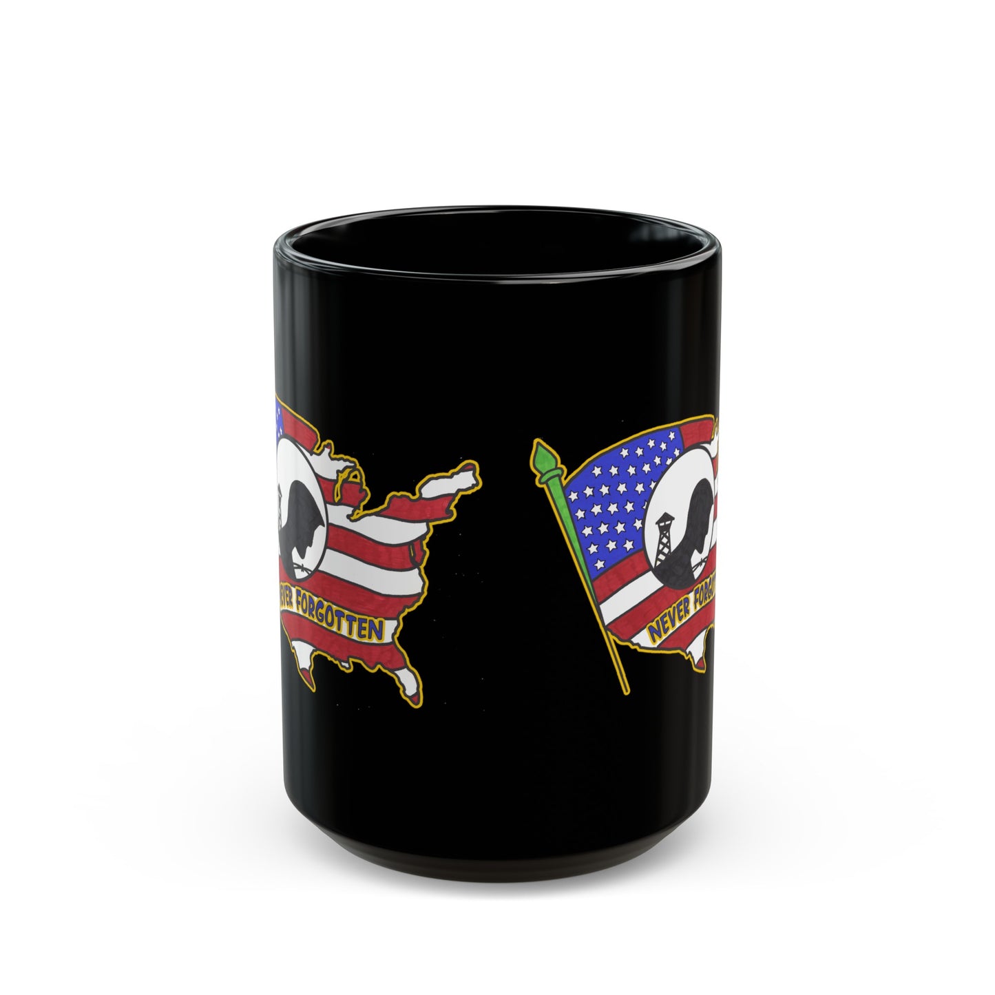 NEVER FORGOTTEN Patriotic Ceramic Coffee Mug (11oz, 15oz) - FREE SHIPPING