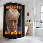 TRUMP MUG SHOT:  100% Polyester Patriotic Trump Shower Curtain - FREE SHIPPING