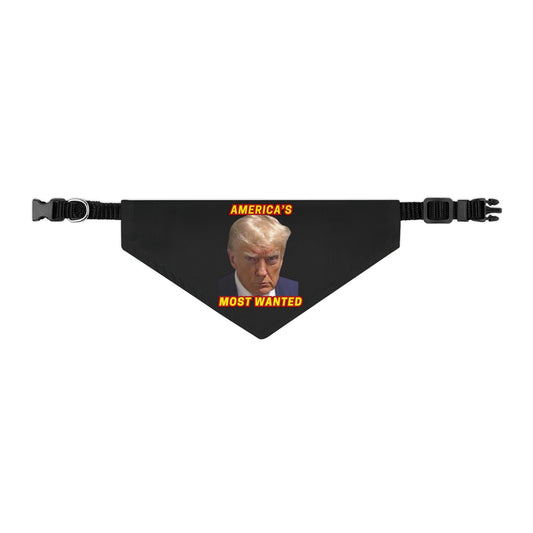 TRUMP MUG SHOT Small Dog Bandana (Collar Size 10-17"  Weight 11-25lbs)