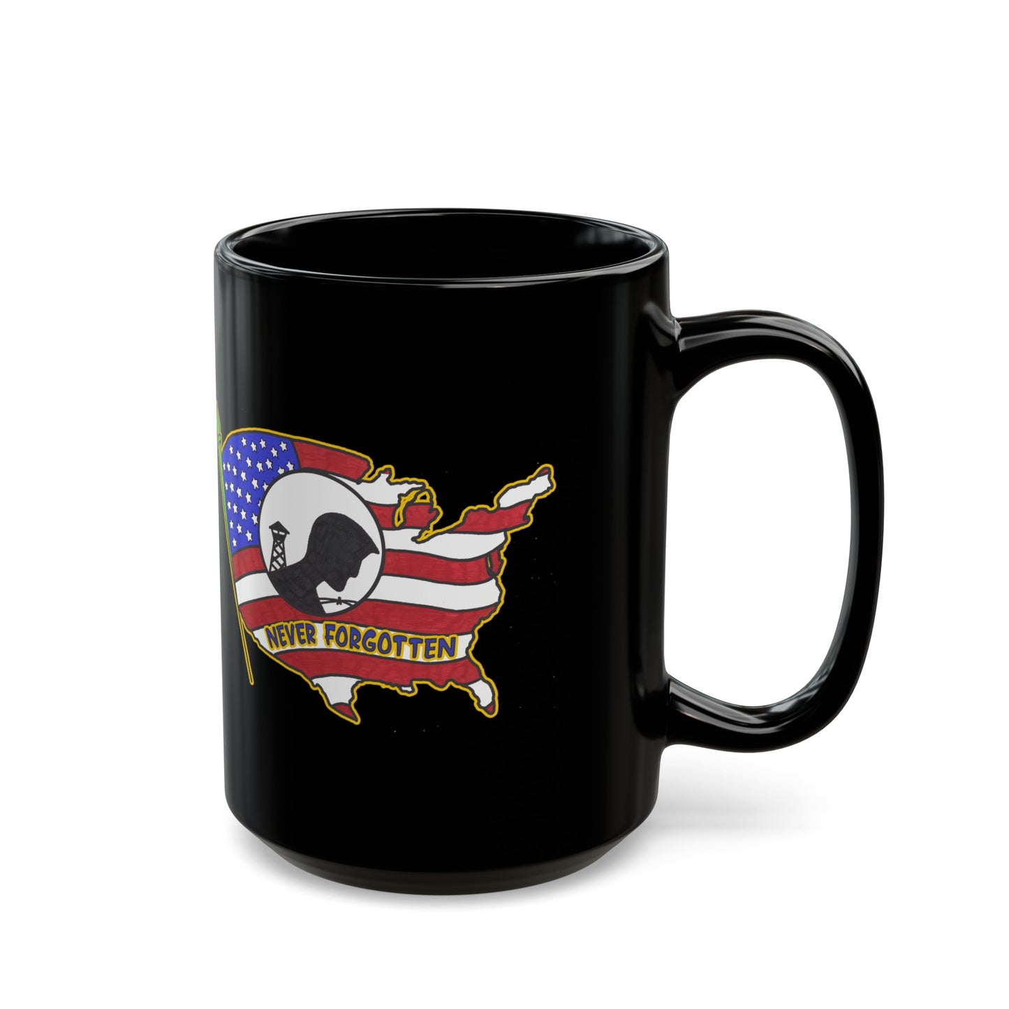 NEVER FORGOTTEN Patriotic Ceramic Coffee Mug (11oz, 15oz) - FREE SHIPPING