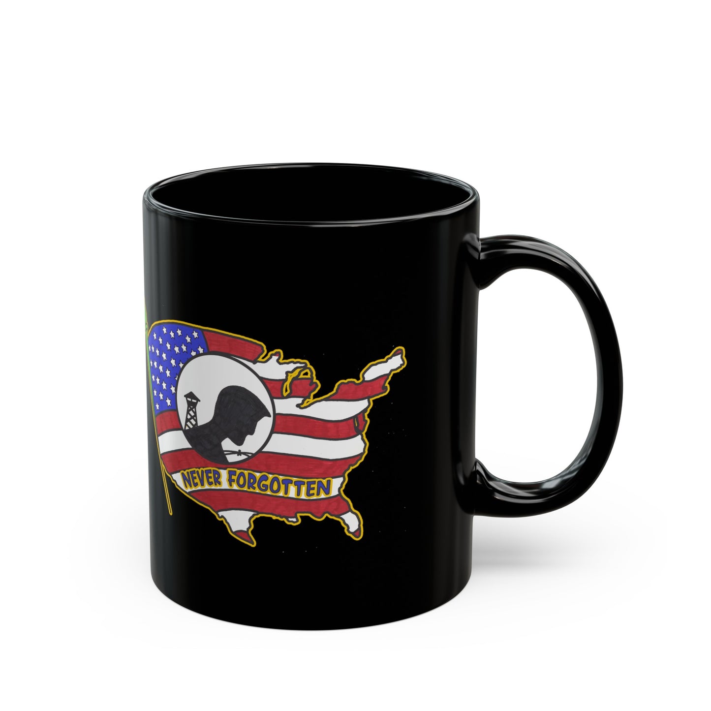 NEVER FORGOTTEN Patriotic Ceramic Coffee Mug (11oz, 15oz) - FREE SHIPPING