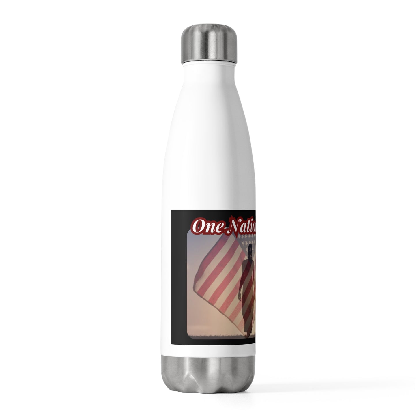.ONE NATION UNDER GOD:  20oz Double Insulated Patriotic Water Bottle - FREE SHIPPING