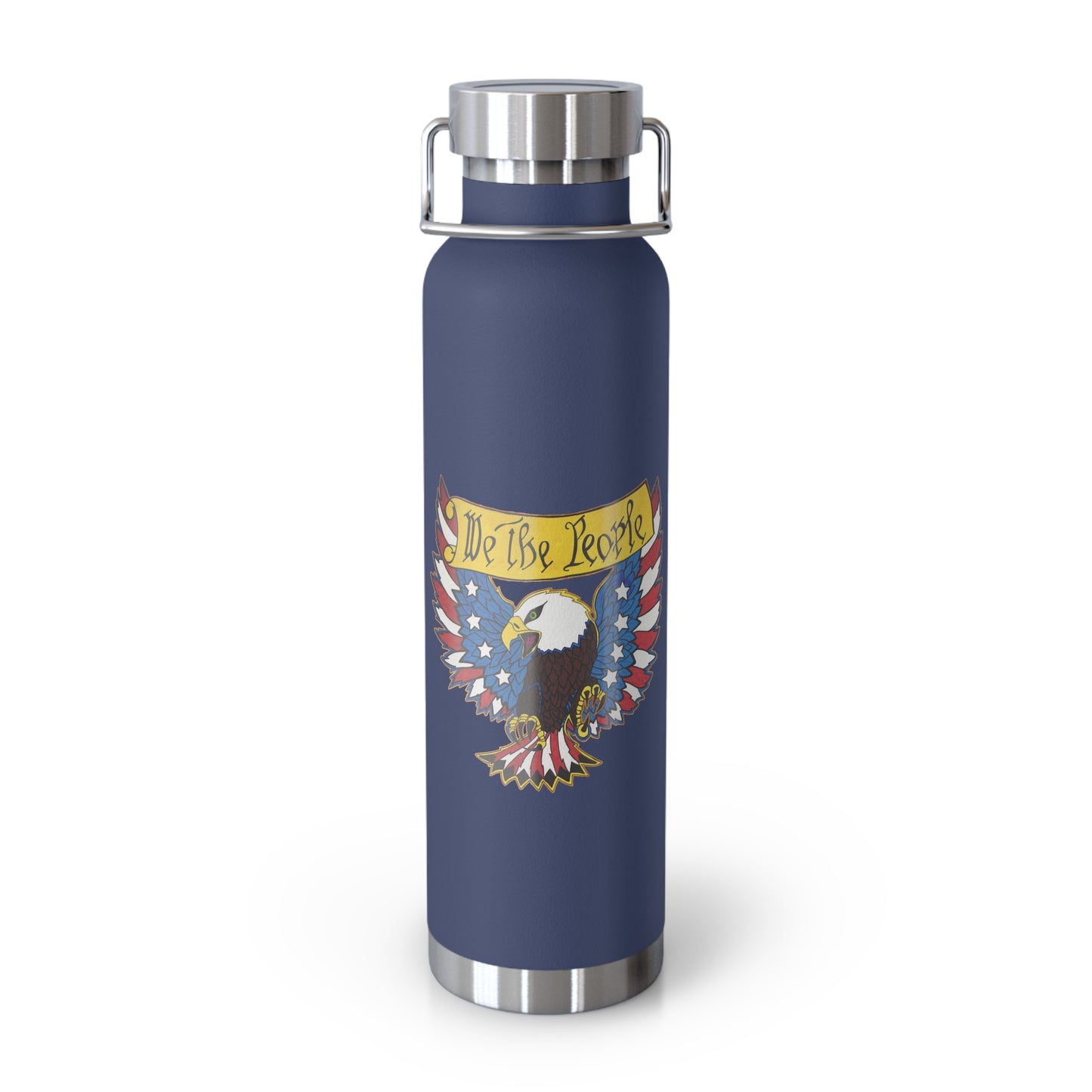 ..WE THE PEOPLE:  22oz Copper Vacuum Insulated Patriotic Water Bottle - FREE SHIPPING