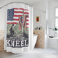 JUST KNEEL:  100% Polyester Patriotic Christian Shower Curtain - FREE SHIPPING