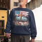 . BLESSED IS THE NATION Heavy Weight Patriotic Christian Sweatshirt (S-5XL):  Men's Gildan 18000 - FREE SHIPPING