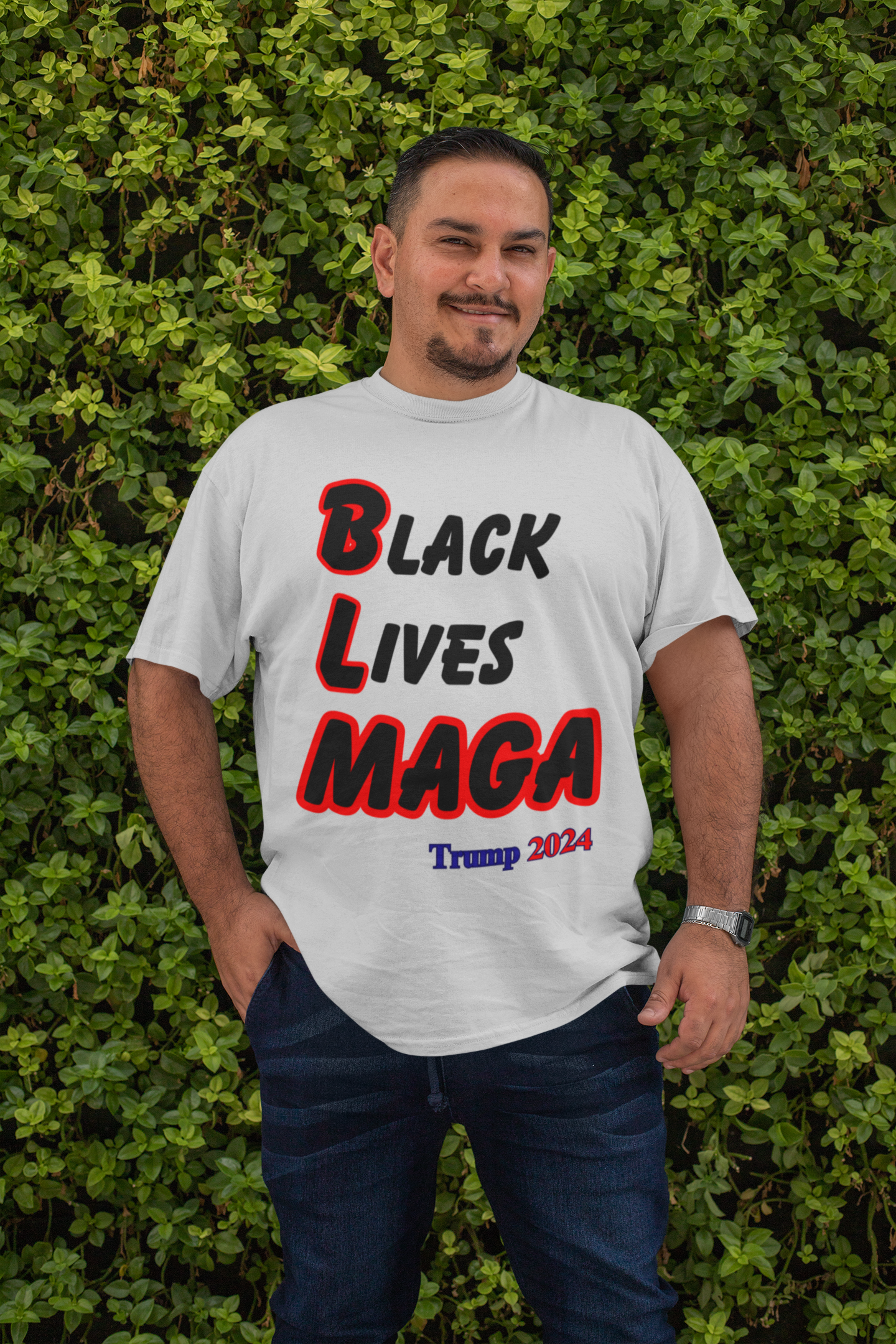 . BLACK LIVES MAGA Plus Size Heavy Weight Patriotic T-Shirt (S-5XL):  Men's Hanes Beefy-T® - FREE SHIPPING