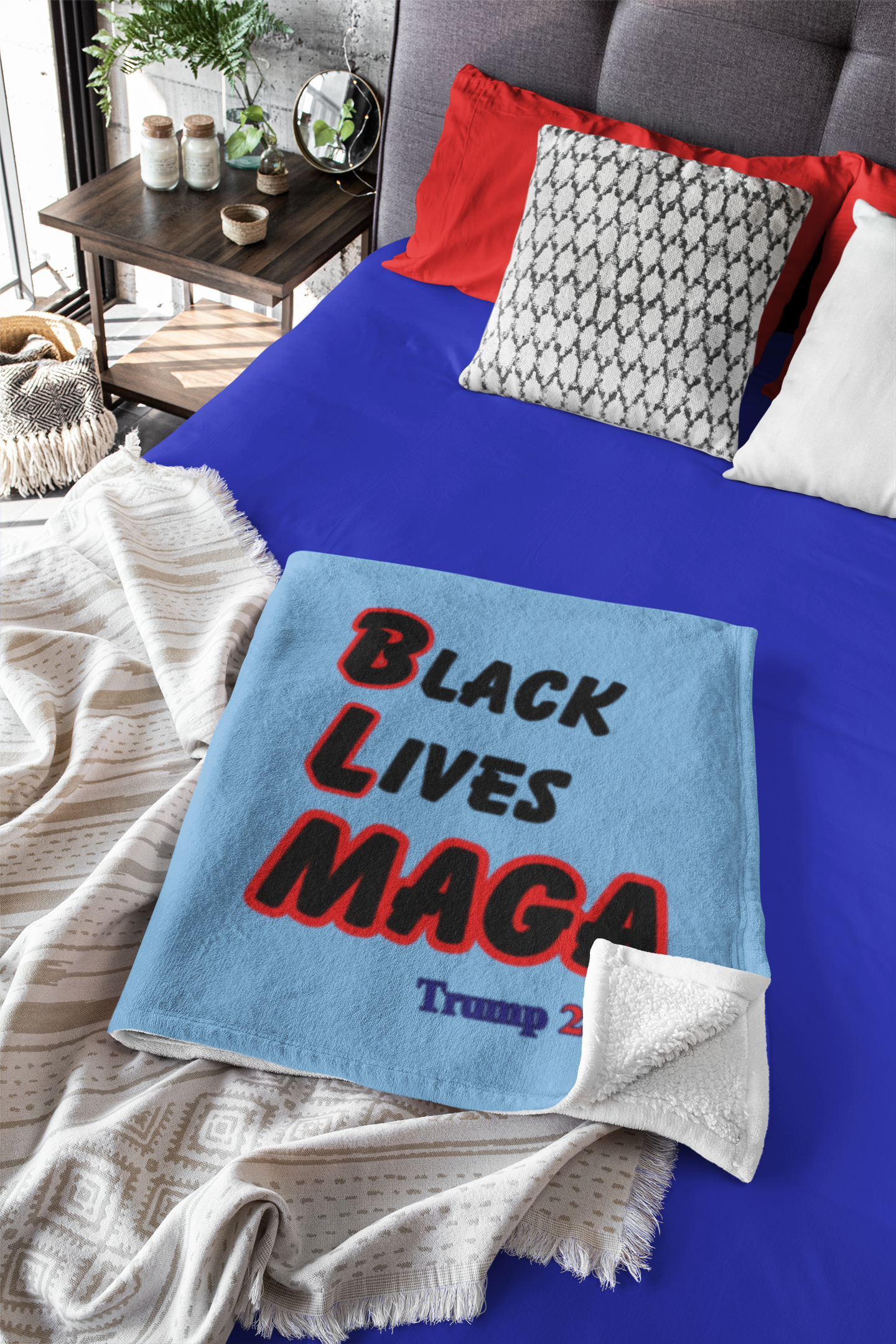 .BLACK LIVES MAGA Light Weight Velveteen Plush Blanket (3 sizes available) - FREE SHIPPING