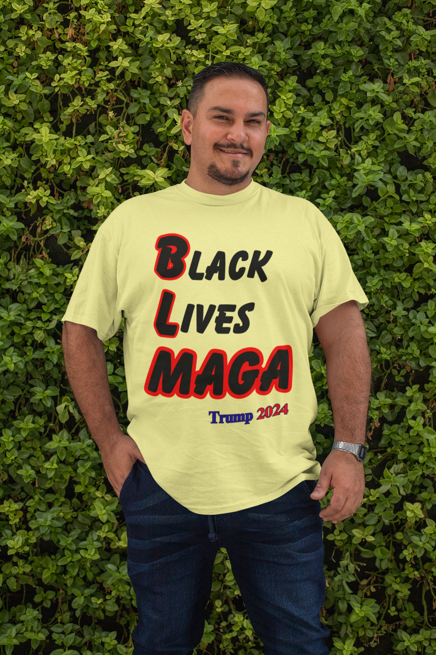 . BLACK LIVES MAGA Plus Size Heavy Weight Patriotic T-Shirt (S-5XL):  Men's Hanes Beefy-T® - FREE SHIPPING