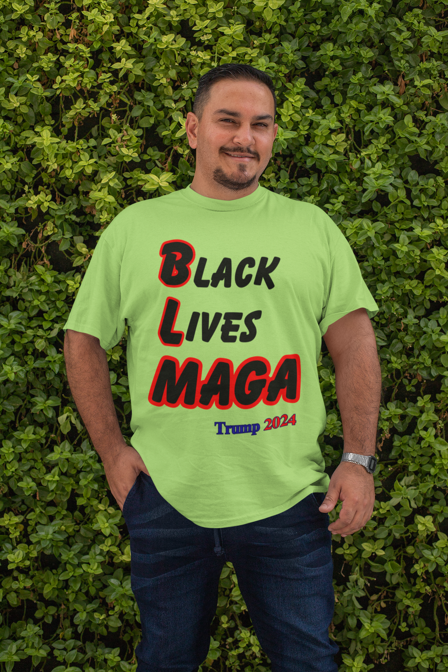 . BLACK LIVES MAGA Plus Size Heavy Weight Patriotic T-Shirt (S-5XL):  Men's Hanes Beefy-T® - FREE SHIPPING