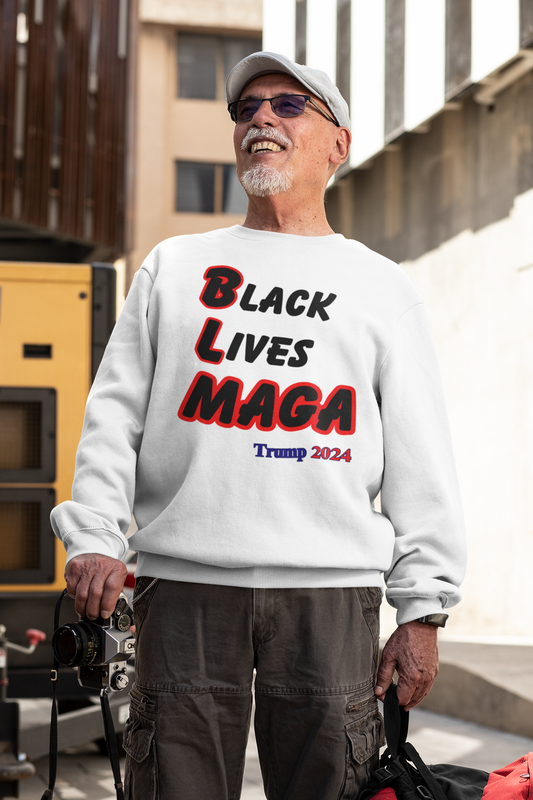 . BLACK LIVES MAGA Heavy Weight Patriotic Sweatshirt (S-5XL):  Men's Gildan 18000 - FREE SHIPPING