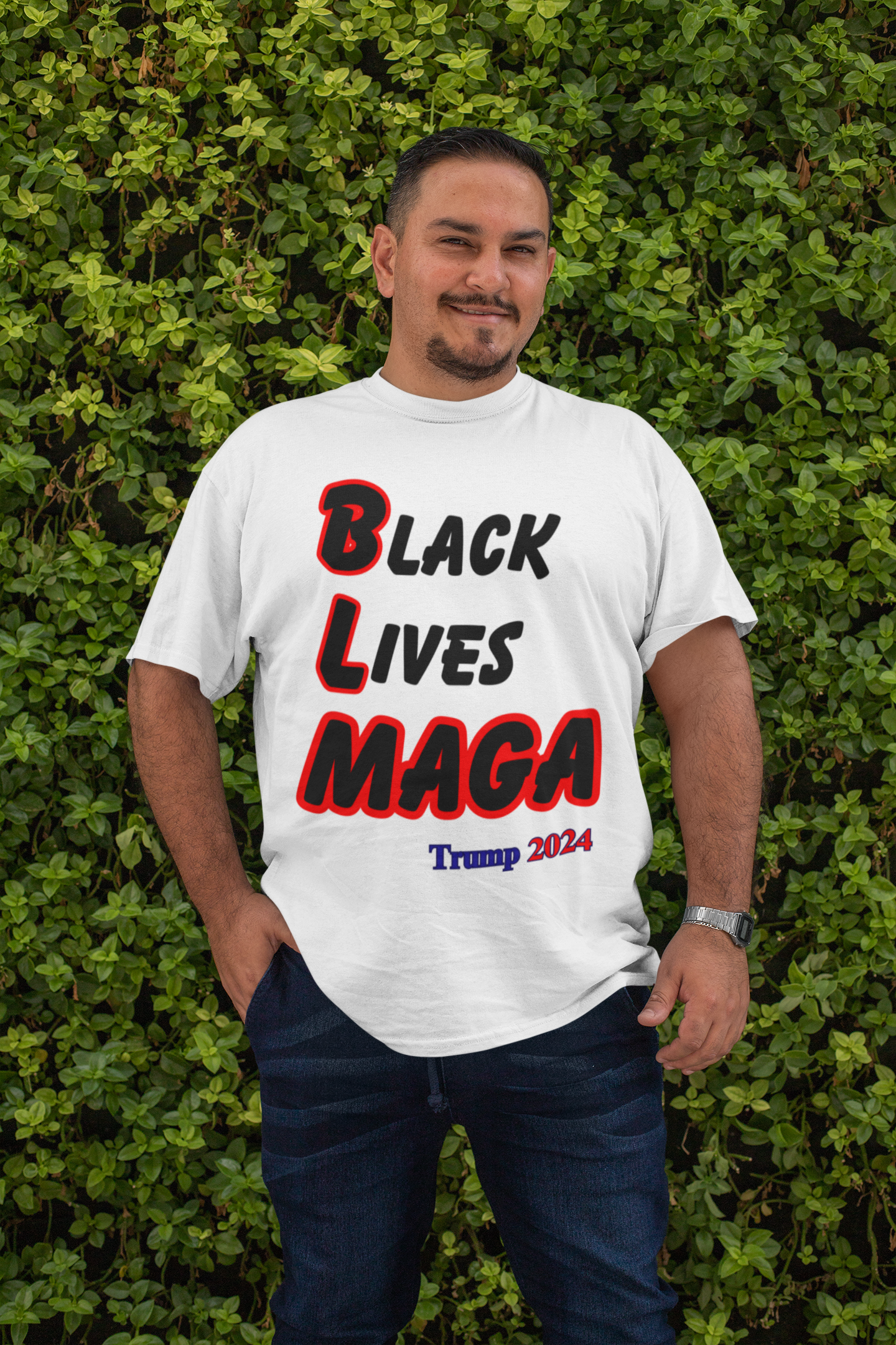 . BLACK LIVES MAGA Plus Size Heavy Weight Patriotic T-Shirt (S-5XL):  Men's Hanes Beefy-T® - FREE SHIPPING