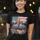 BLESSED IS THE NATION Fitted Patriotic Christian T-Shirt (S-2XL):  Women's Bella+Canvas 6004 - FREE SHIPPING