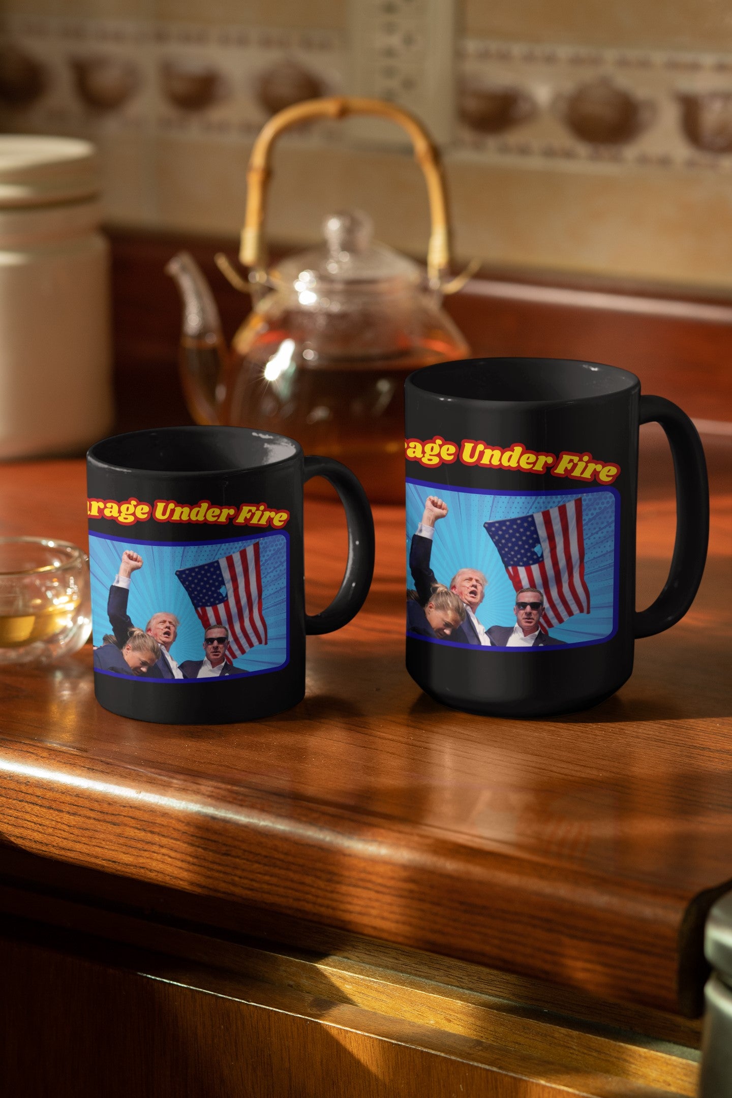 COURAGE UNDER FIRE - Trump Assassination Ceramic Coffee Mug (11oz, 15oz) - FREE SHIPPING