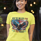 FREE INDEED Fitted Patriotic Christian T-Shirt (S-2XL):  Women's Bella+Canvas 6004 - FREE SHIPPING