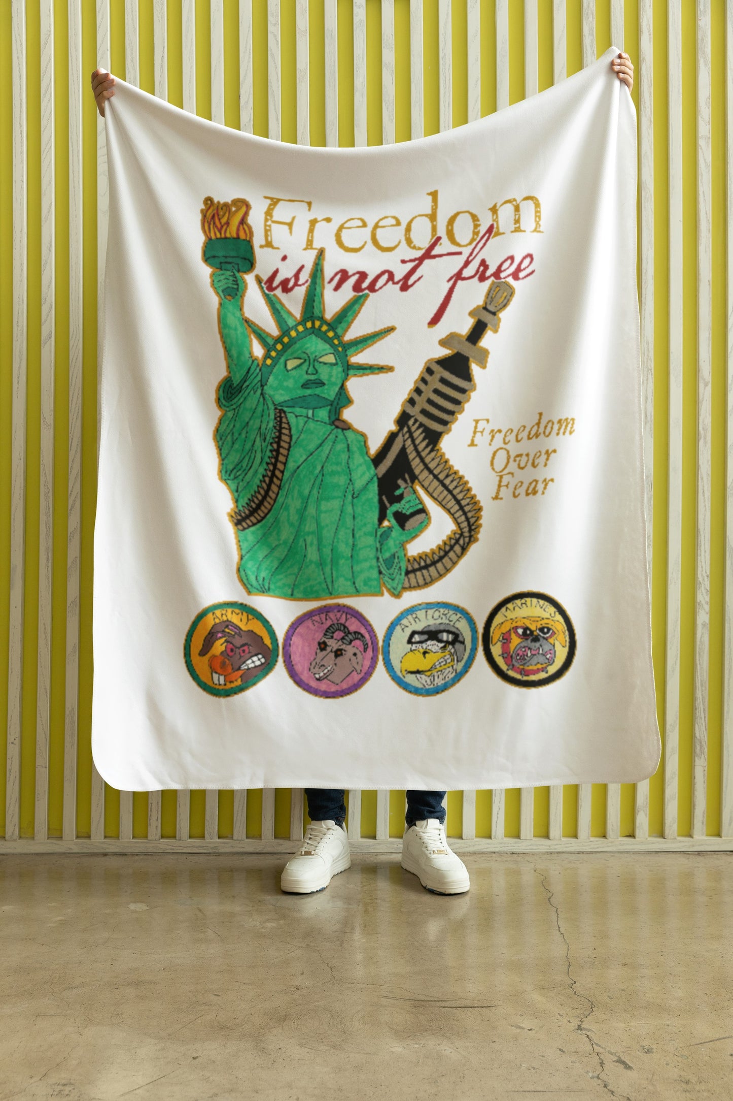 .FREEDOM IS NOT FREE Light Weight Velveteen Plush Blanket (3 sizes available) - FREE SHIPPING