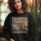 GOD IS IN CONTROL Heavy Weight Patriotic Christian Sweatshirt (S-5XL):  Women's Gildan 18000 - FREE SHIPPING