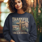 GOD IS IN CONTROL Heavy Weight Patriotic Christian Sweatshirt (S-5XL):  Women's Gildan 18000 - FREE SHIPPING