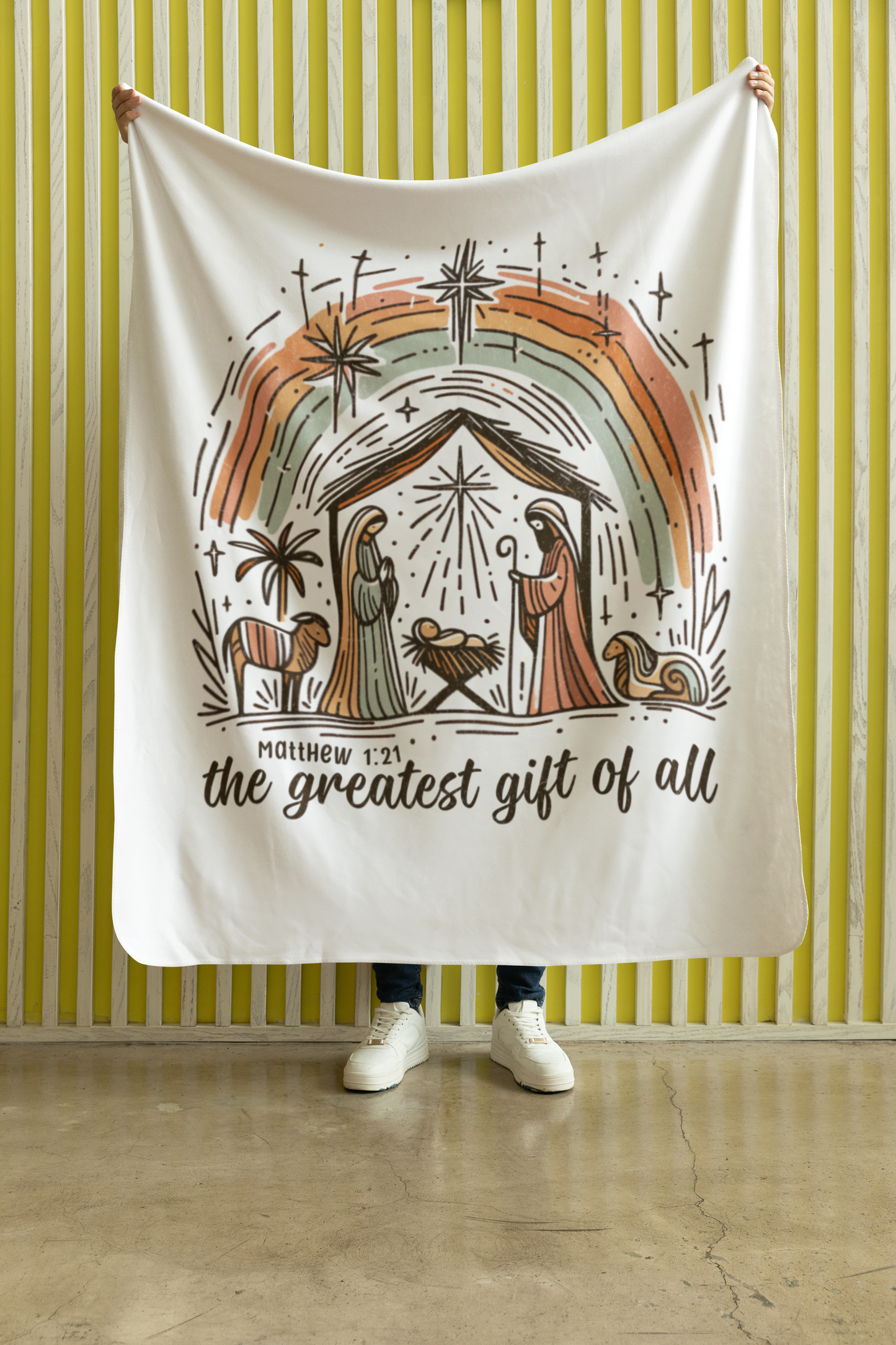 The GREATEST GIFT OF ALL Light Weight Christmas Velveteen Plush Blanket (3 sizes available) - FREE SHIPPING