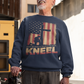 JUST KNEEL Heavy Weight Patriotic Christian Sweatshirt (S-5XL):  Men's Gildan 18000