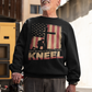 JUST KNEEL Heavy Weight Patriotic Christian Sweatshirt (S-5XL):  Men's Gildan 18000