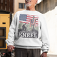 JUST KNEEL Heavy Weight Patriotic Christian Sweatshirt (S-5XL):  Men's Gildan 18000 - FREE SHIPPING