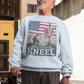 JUST KNEEL Heavy Weight Patriotic Christian Sweatshirt (S-5XL):  Men's Gildan 18000 - FREE SHIPPING