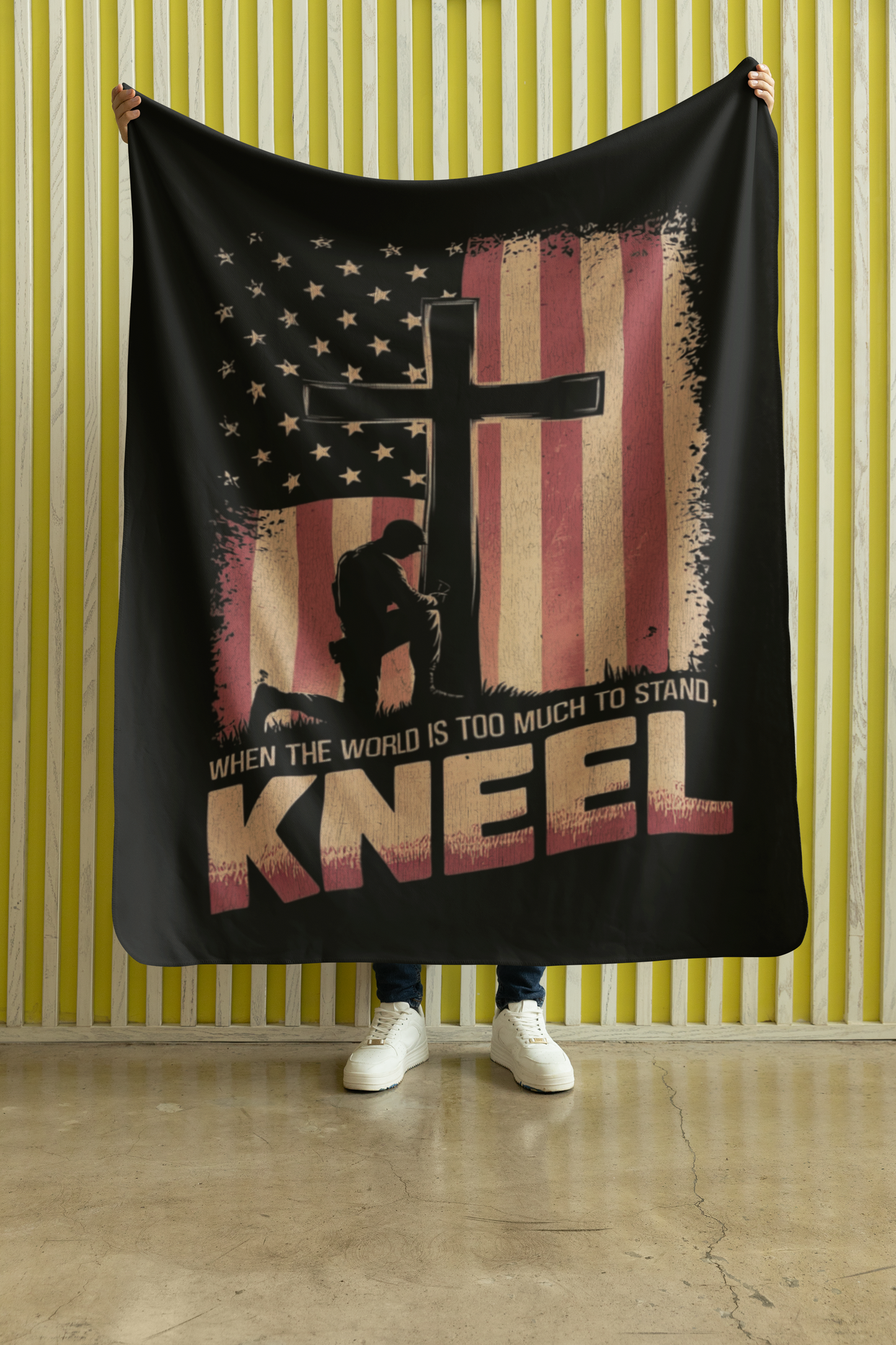 JUST KNEEL Light Weight Velveteen Plush Blanket (3 sizes available) - FREE SHIPPING