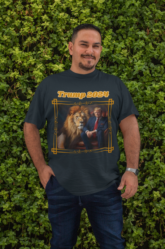 . TRUMP 2024 Plus Size Heavy Weight Patriotic T-Shirt (S-5XL):  Men's Hanes Beefy-T® - FREE SHIPPING
