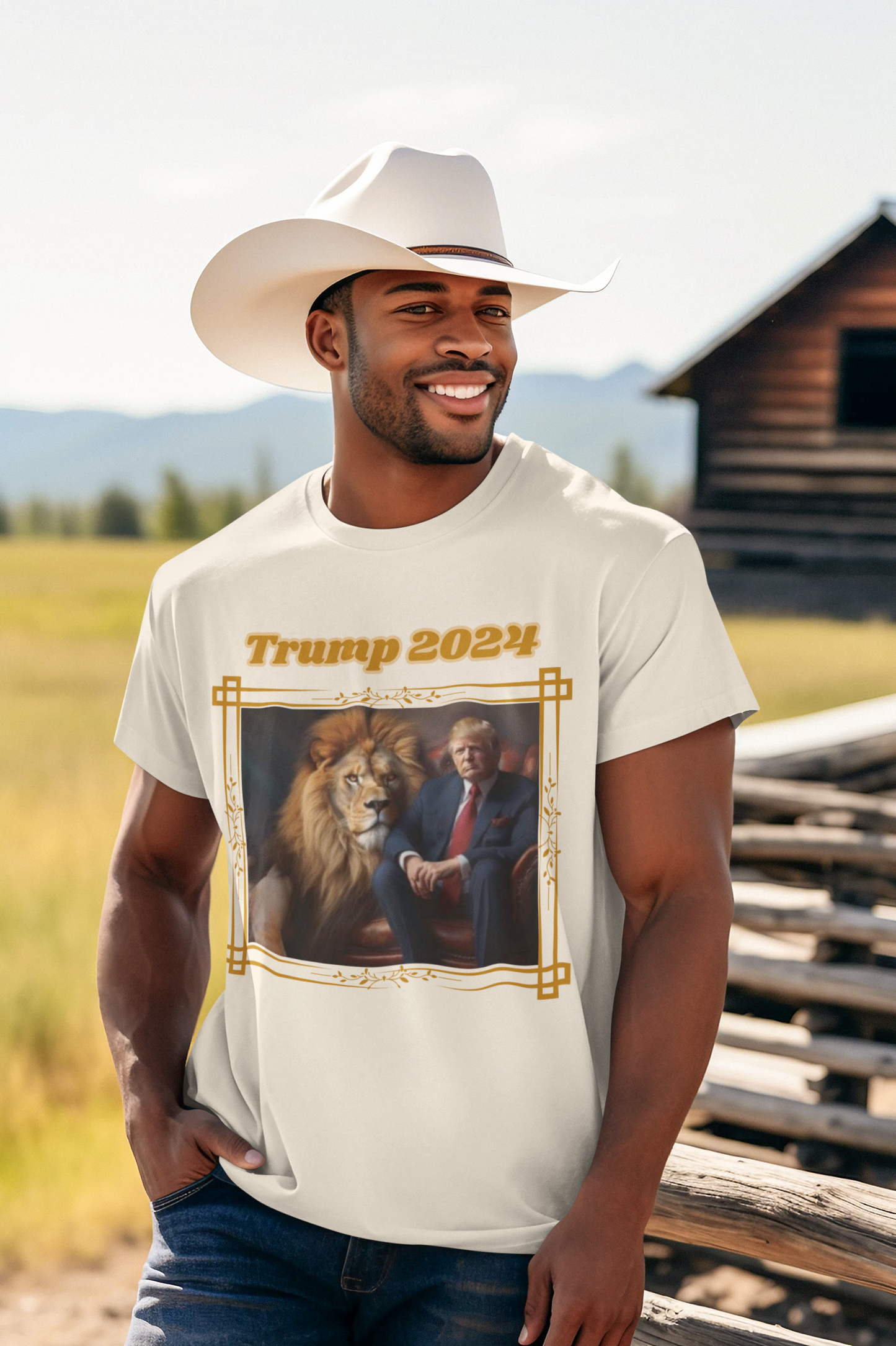. TRUMP 2024 Patriotic T-Shirt (S-5XL):  Men's Medium Weight Gildan 5000 - FREE SHIPPING
