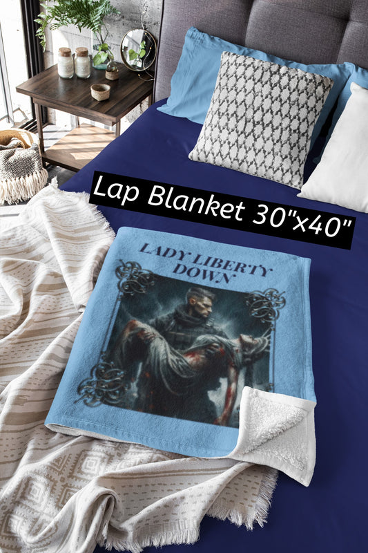 .LADY LIBERTY DOWN Light Weight Velveteen Plush Blanket (3 sizes available) - FREE SHIPPING