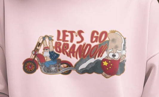 ... LET'S GO BRANDON Heavy Weight Biker Sweatshirt (S-5XL):  Women's Gildan 18000 - FREE SHIPPING