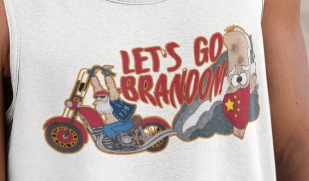 . LET'S GO BRANDON Patriotic Biker Tank Top (XS-2XL):  Men's Bella+Canvas 3480 - FREE SHIPPING