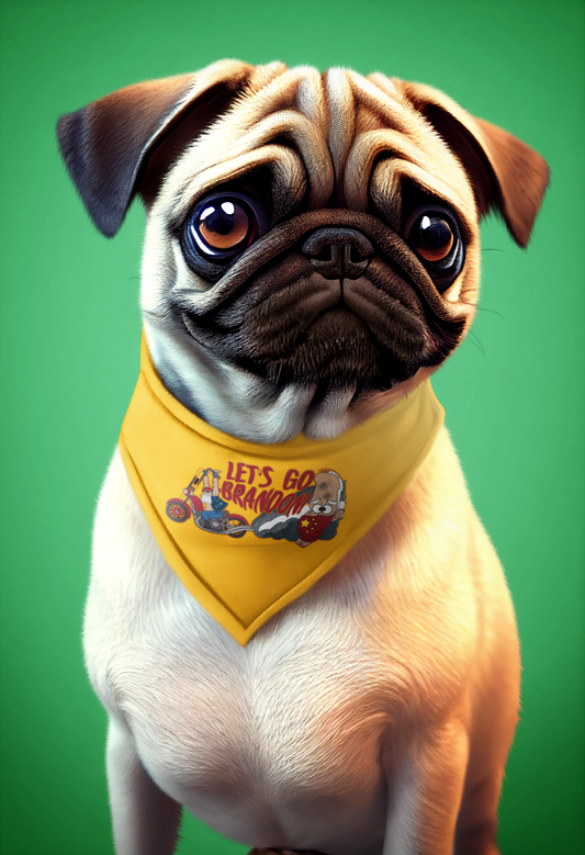 LET'S GO BRANDON Small Dog Bandana (Collar Size 10-17"  Weight 11-25lbs)