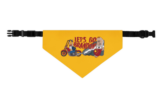 LET'S GO BRANDON - Medium Dog Bandana (Collar Size 12-20"  Weight 26-55lbs)