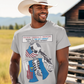 LIBERAL BRAIN DAMAGE Patriotic Biker T-Shirt (S-5XL):  Men's Medium Weight Gildan 5000 - FREE SHIPPING