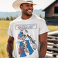 LIBERAL BRAIN DAMAGE Patriotic Biker T-Shirt (S-5XL):  Men's Medium Weight Gildan 5000 - FREE SHIPPING