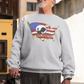 . NEVER FORGOTTEN Heavy Weight Patriotic Military Sweatshirt (S-5XL):  Men's Gildan 18000 - FREE SHIPPING