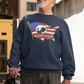 . NEVER FORGOTTEN Heavy Weight Patriotic Military Sweatshirt (S-5XL):  Men's Gildan 18000 - FREE SHIPPING