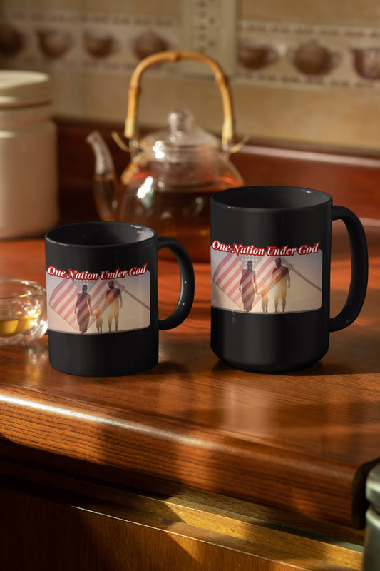 ONE NATION UNDER GOD Patriotic Ceramic Coffee Mug (11oz, 15oz) - FREE SHIPPING