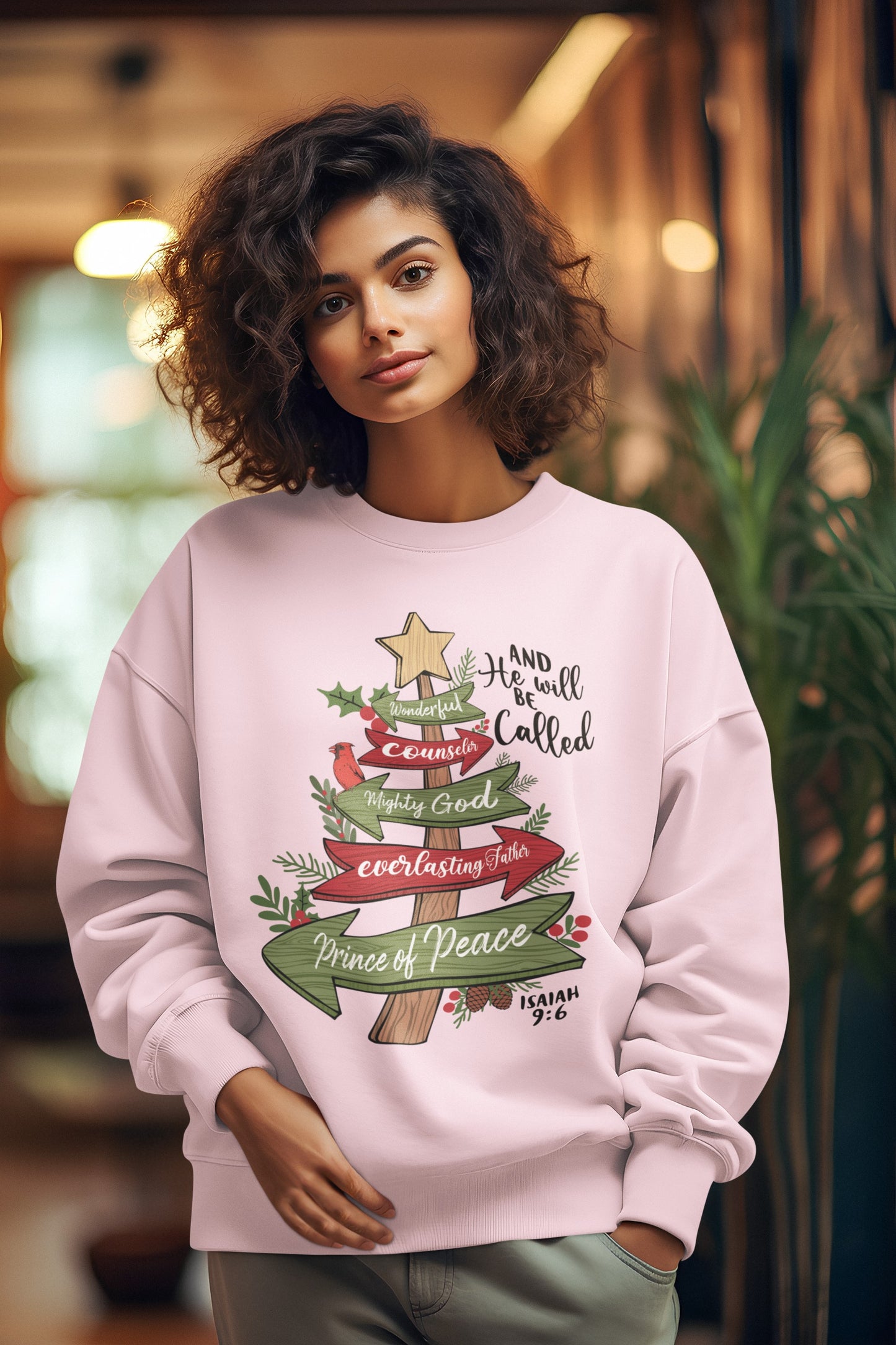 The PRINCE OF PEACE Heavy Weight Christmas Sweatshirt (S-5XL):  Women's Gildan 18000