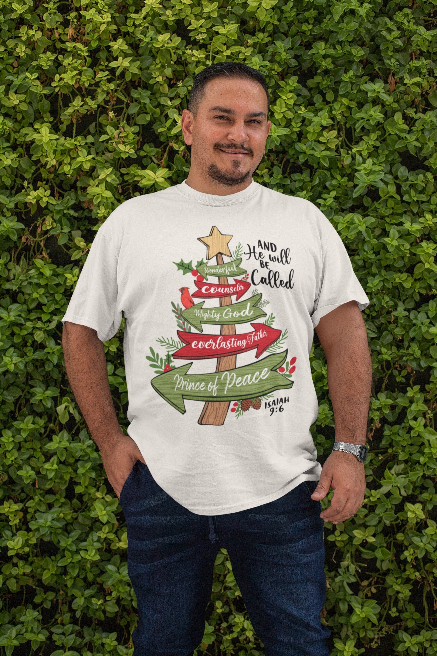 The PRINCE OF PEACE Plus Size Heavy Weight Christmas T-Shirt (S-5XL):  Men's Hanes Beefy-T® - FREE SHIPPING