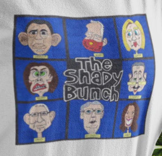 .. THE SHADY BUNCH Semi-Fitted Patriotic T-Shirt (S-3XL):  Women's Gildan 5000L - FREE SHIPPING