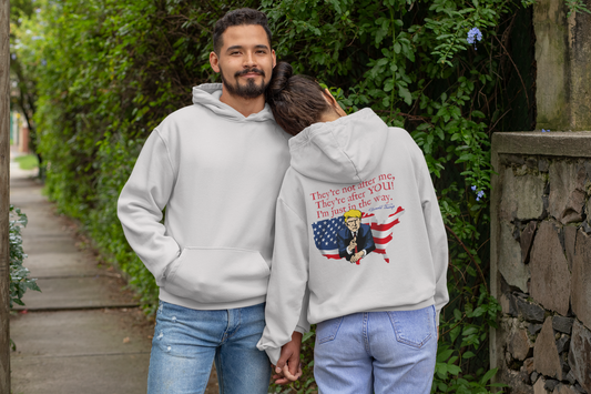 THEY'RE AFTER YOU Heavy Weight Patriotic Hoodie (S-5XL):  Men's & Women's Gildan 18500 - FREE SHIPPING