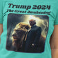 . THE GREAT AWAKENING Fitted Patriotic T-Shirt (S-2XL):  Women's Bella+Canvas 6004 - FREE SHIPPING